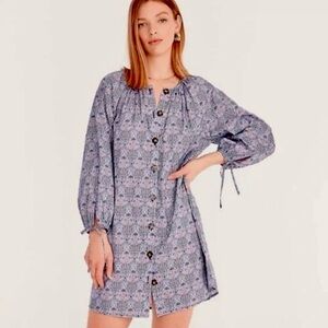 Liberty Fabric x J.Crew Club Nouveau Floral Button-Front Dress Women’s  XS🧡